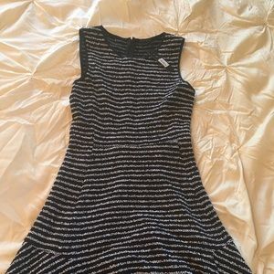 Bloomingdales Theory Fit & Flare Dress black&white